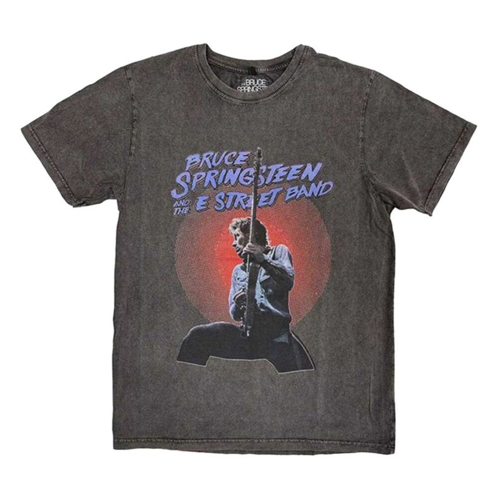 Bruce Springsteen Unisex Adult Live Photo T-Shirt / Charcoal Grey